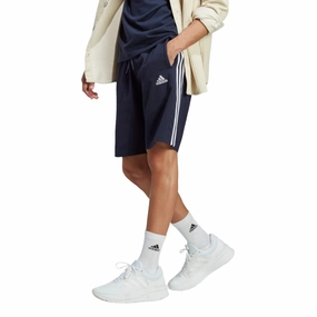 Essentials Single Jersey 3-Stripes Shorts Static Resistant Fibers Stretchy Hemline