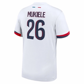 Zip Up Nike Paris Saint-Germain Nordi Mukiele Away Jersey 24/25 (White/Midnight Navy)