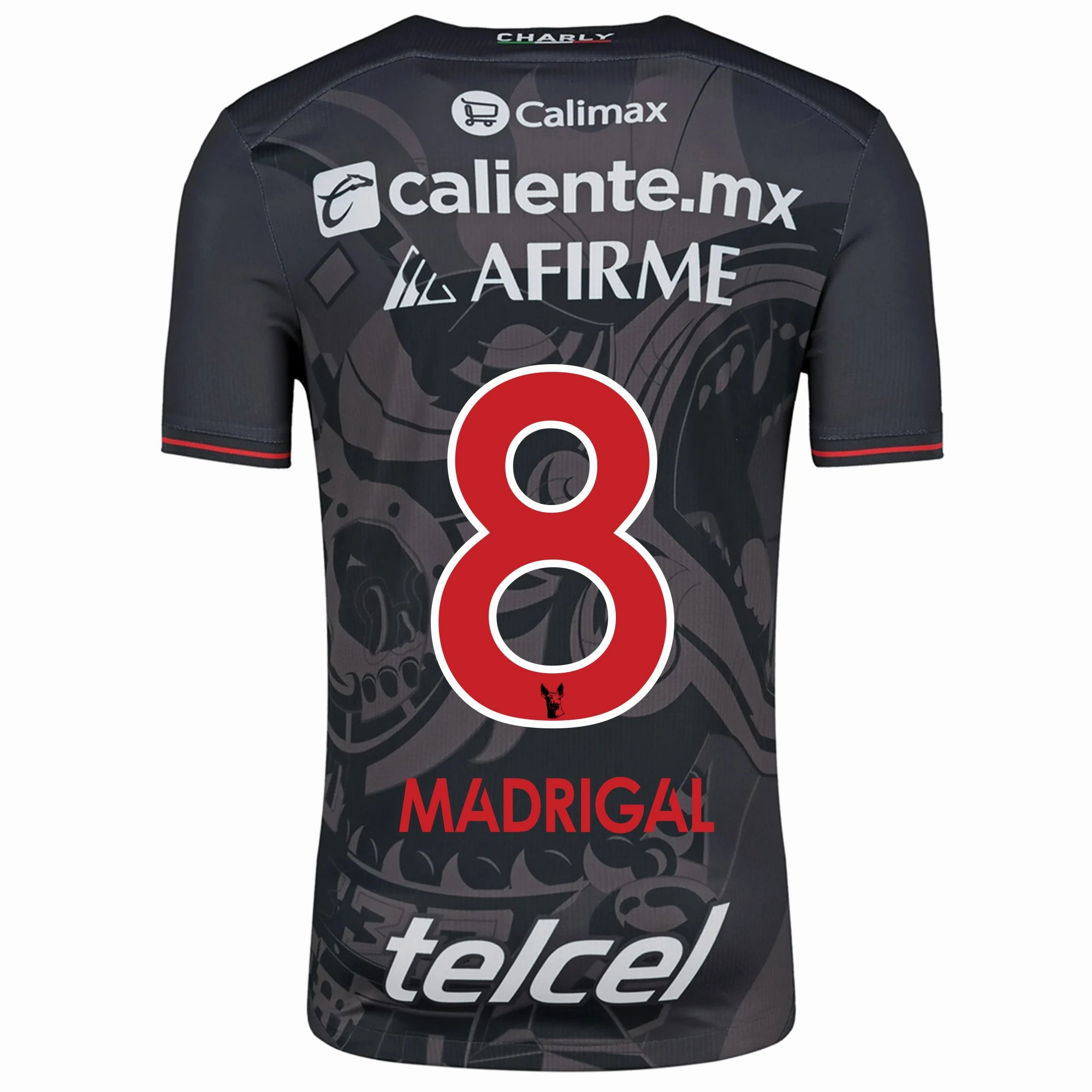 Charly Fernando Madrigal Xolos de Tijuana Third Jersey 24/25 (Black/Red) dry surface