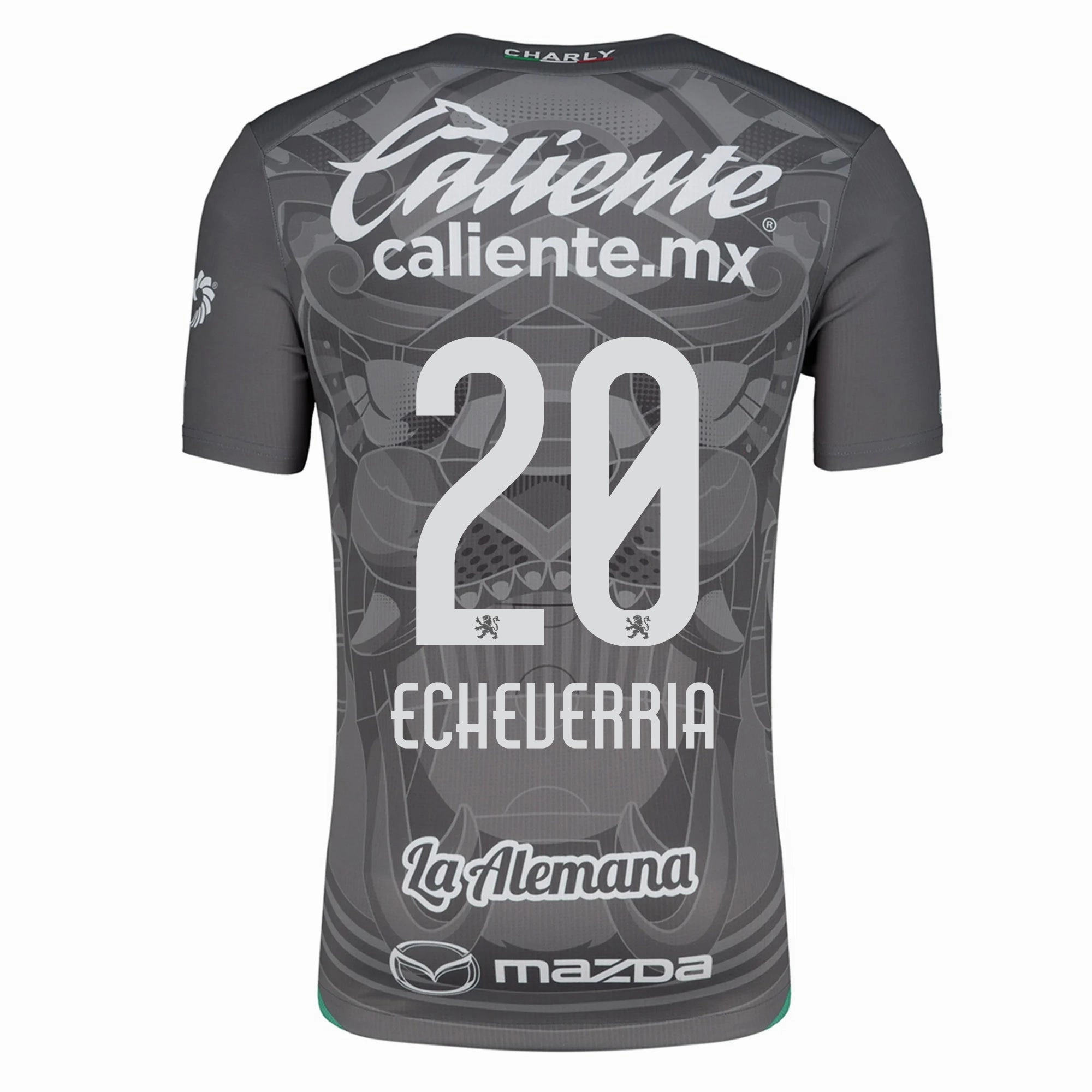 Charly Rodrigo Echeverria Leon Third Jersey 24/25 (Grey/Green) Stretchable Fabric Fit Tech