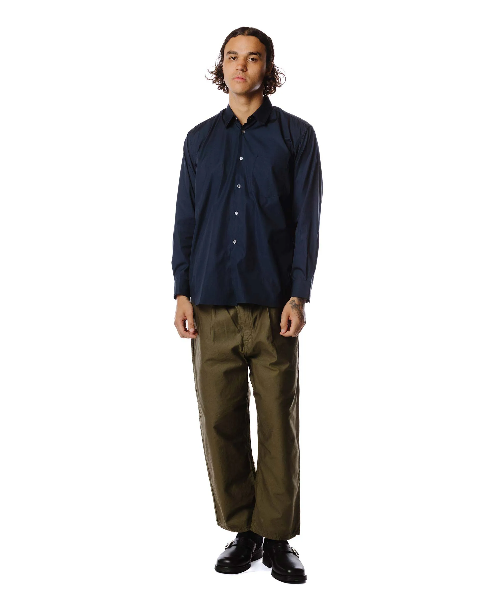 Trendy Apparel Pullover Design Comme des Gar?ons SHIRT Wide Classic Shirt Navy