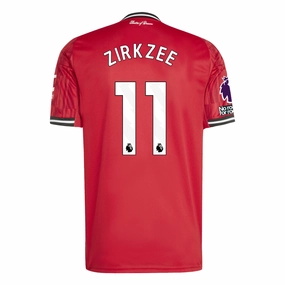 adidas Zirkzee Men's Manchester United Home Jersey 25/26 w/ EPL   NRFR Patches (Red) Quick Change