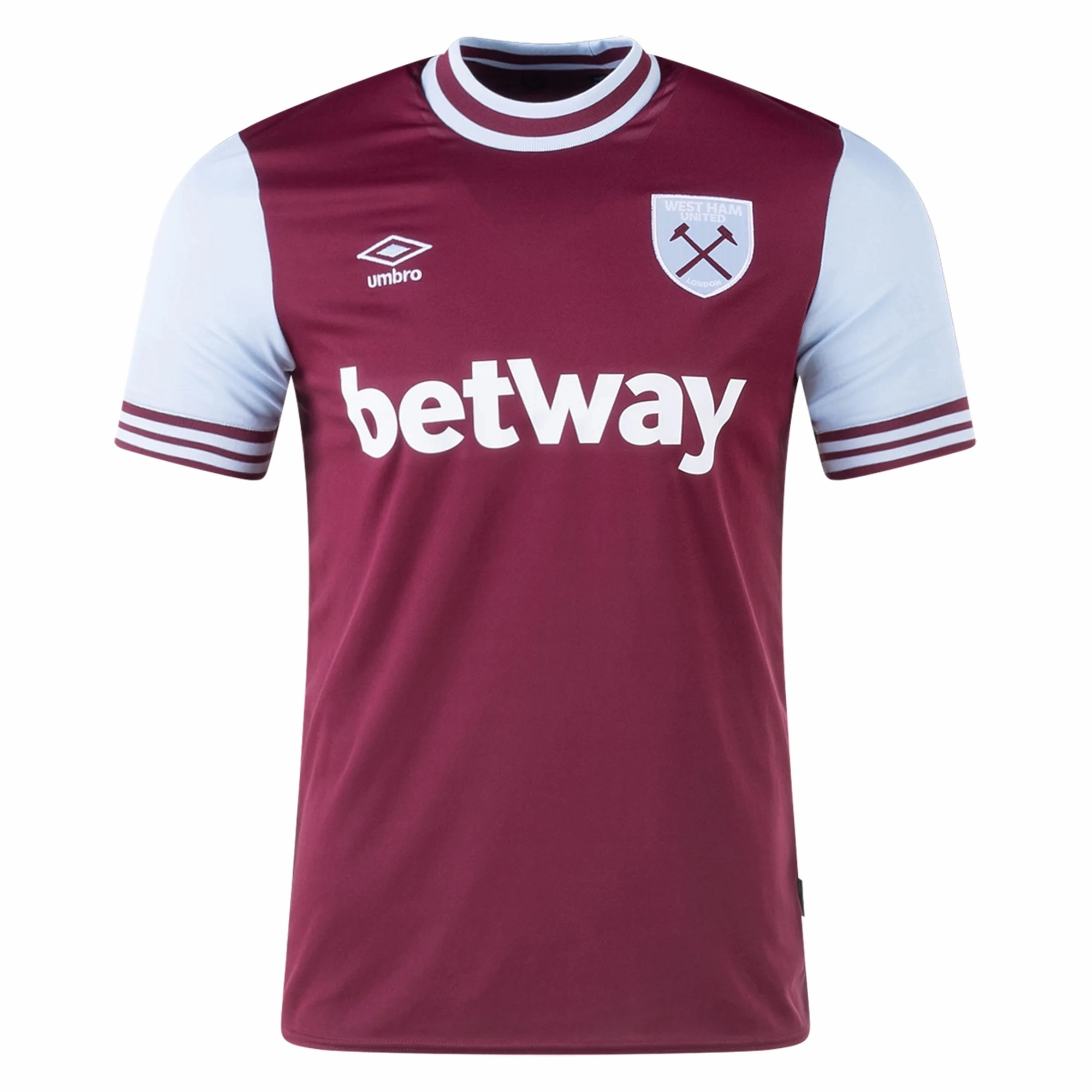 Umbro West Ham Home Jersey 24/25 (Maroon/Sky Blue) Bonded Seamless