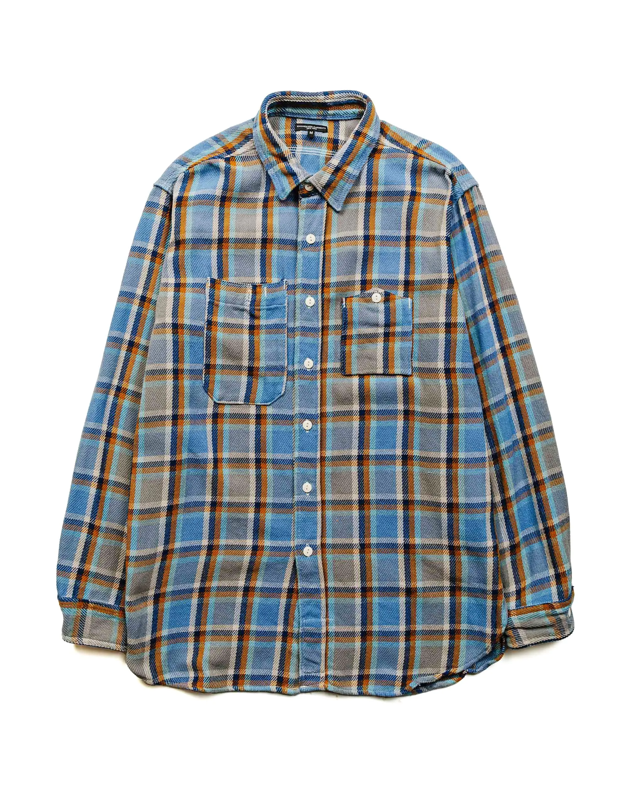 Seasonal Wardrobe Moisture wicking Engineered Garments Work Shirt Blue Cotton Heavy Twill Plaid
