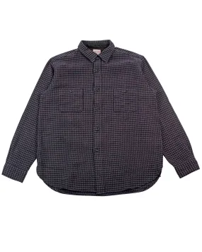 The Real McCoy's MS21102 8HU Houndstooth Flannel Shirt Chale Monochrome Palette Lightweight Comfort
