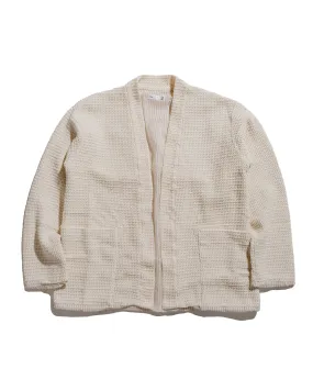 hook accents ts(s) Lined Easy Cardigan Cotton/Polyester Russell Knitting Jersey Cream