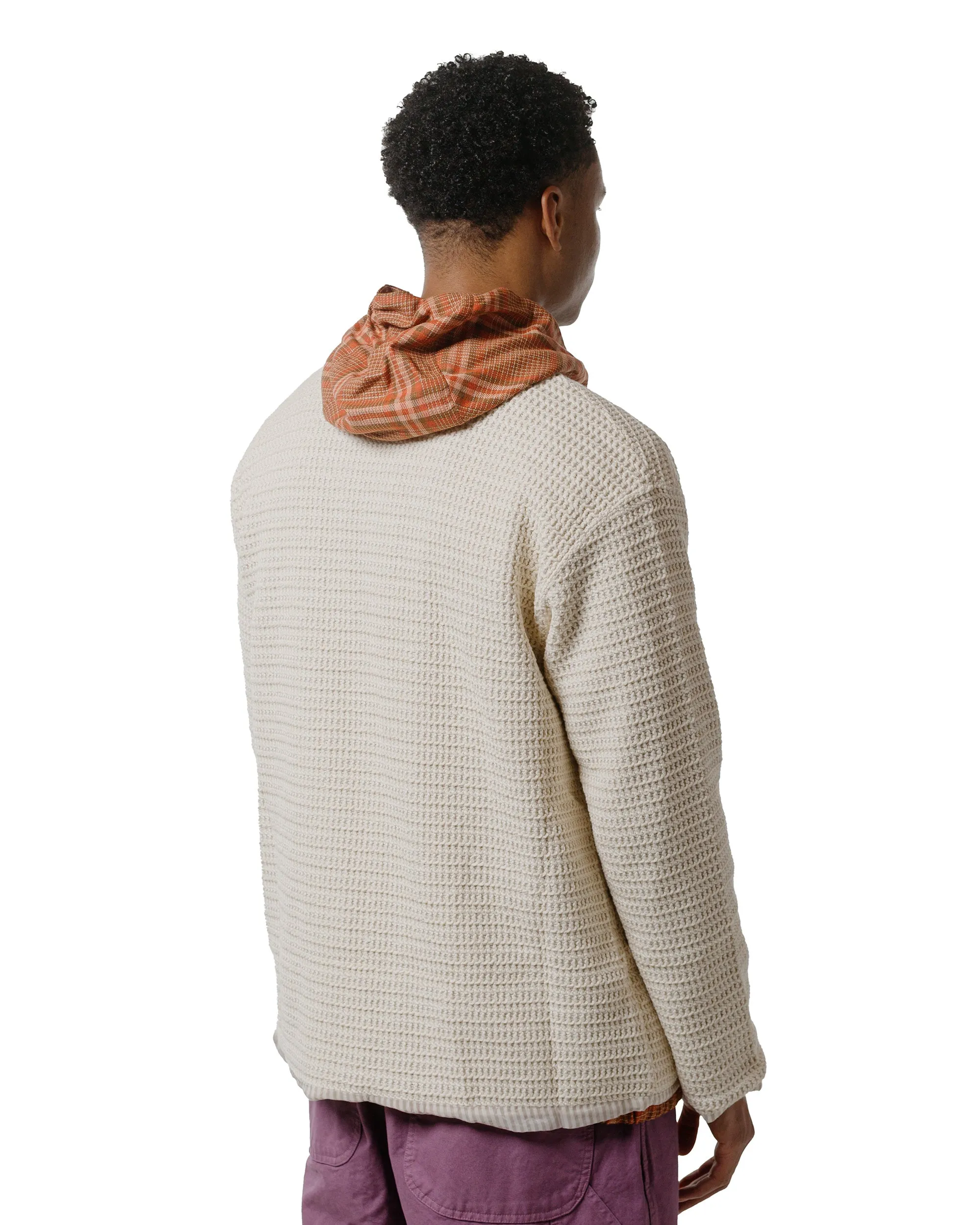 ts(s) Lined Easy Cardigan Cotton/Polyester Russell Knitting Jersey Cream button detail