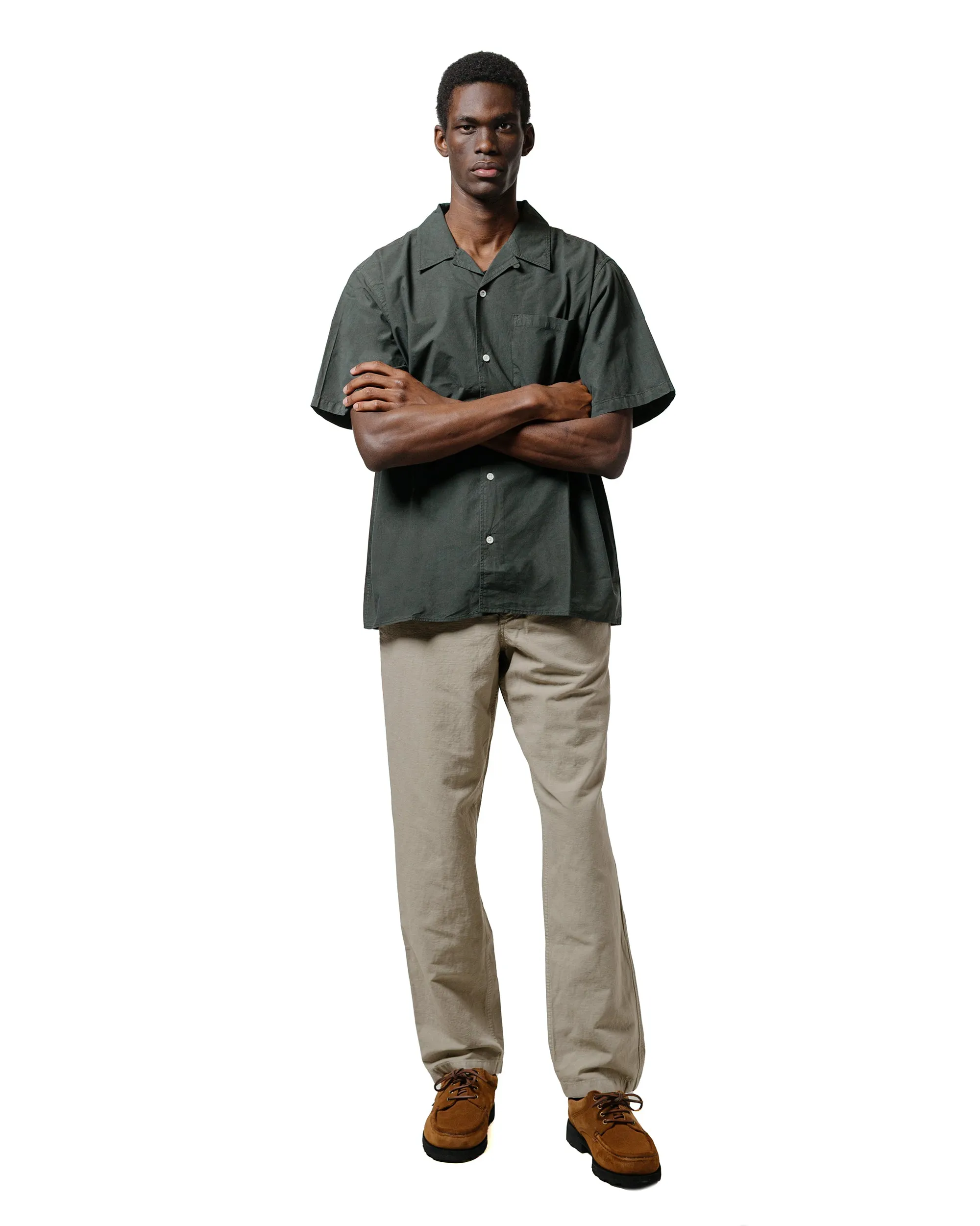 Casual Elegance Pure Cotton Norse Projects Carsten Cotton Tencel Shirt Black Olive