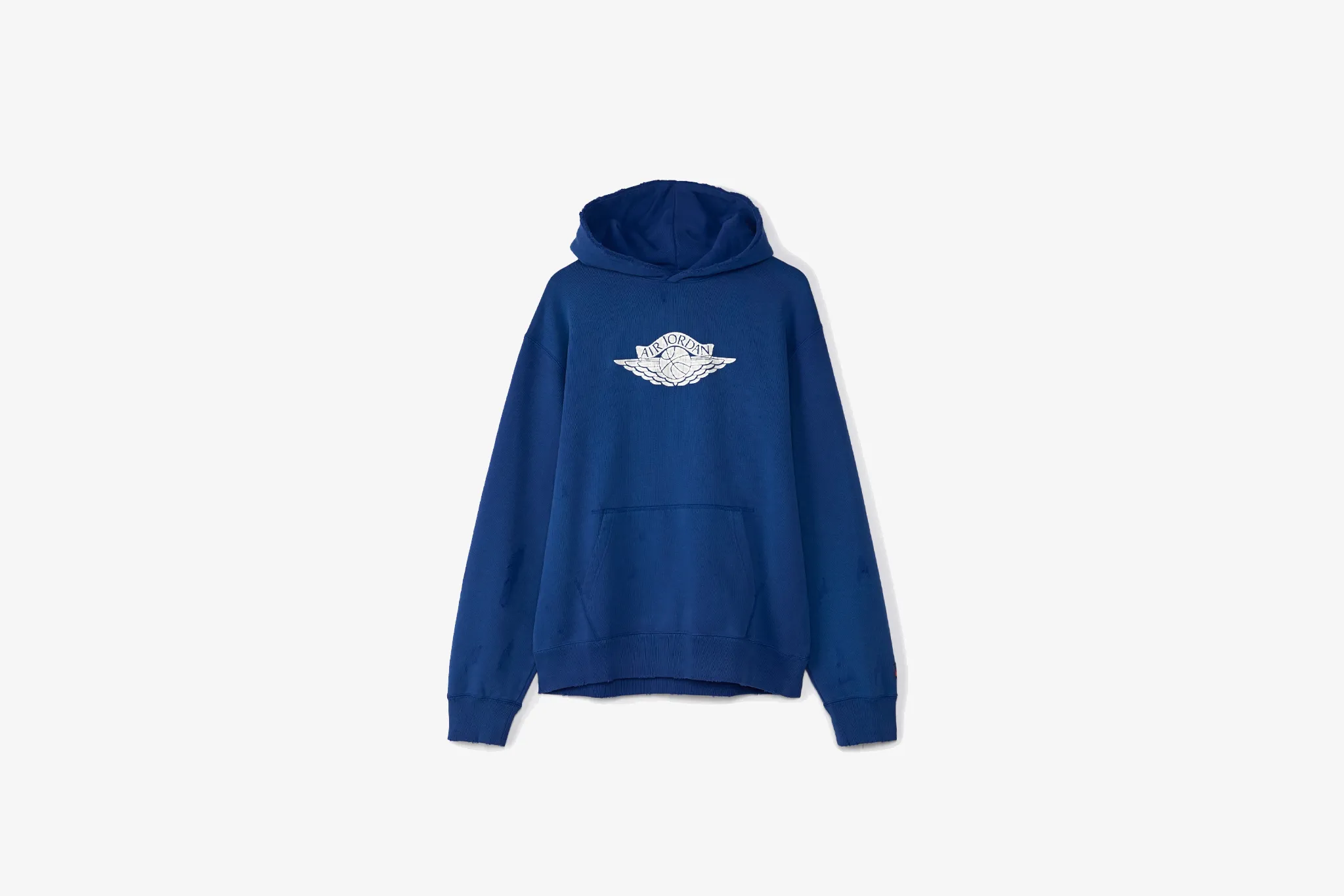 Lightweight sweater Layered Hem Details Jordan "Rare Air Fleece Hoodie" M - Deep Royal