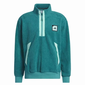 Compression Fit Engineering Workout Layer adidas - Men's Adicross Padded Fleece 1/2 Zip Pullover (IB1972)