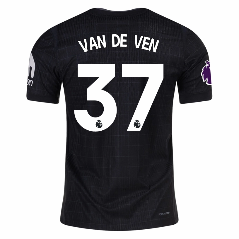 Casual Motion Nike Van de ven Tottenham Hotspur Authentic Away Jersey 25/26 w/ EPL Patch (Black/Iron)