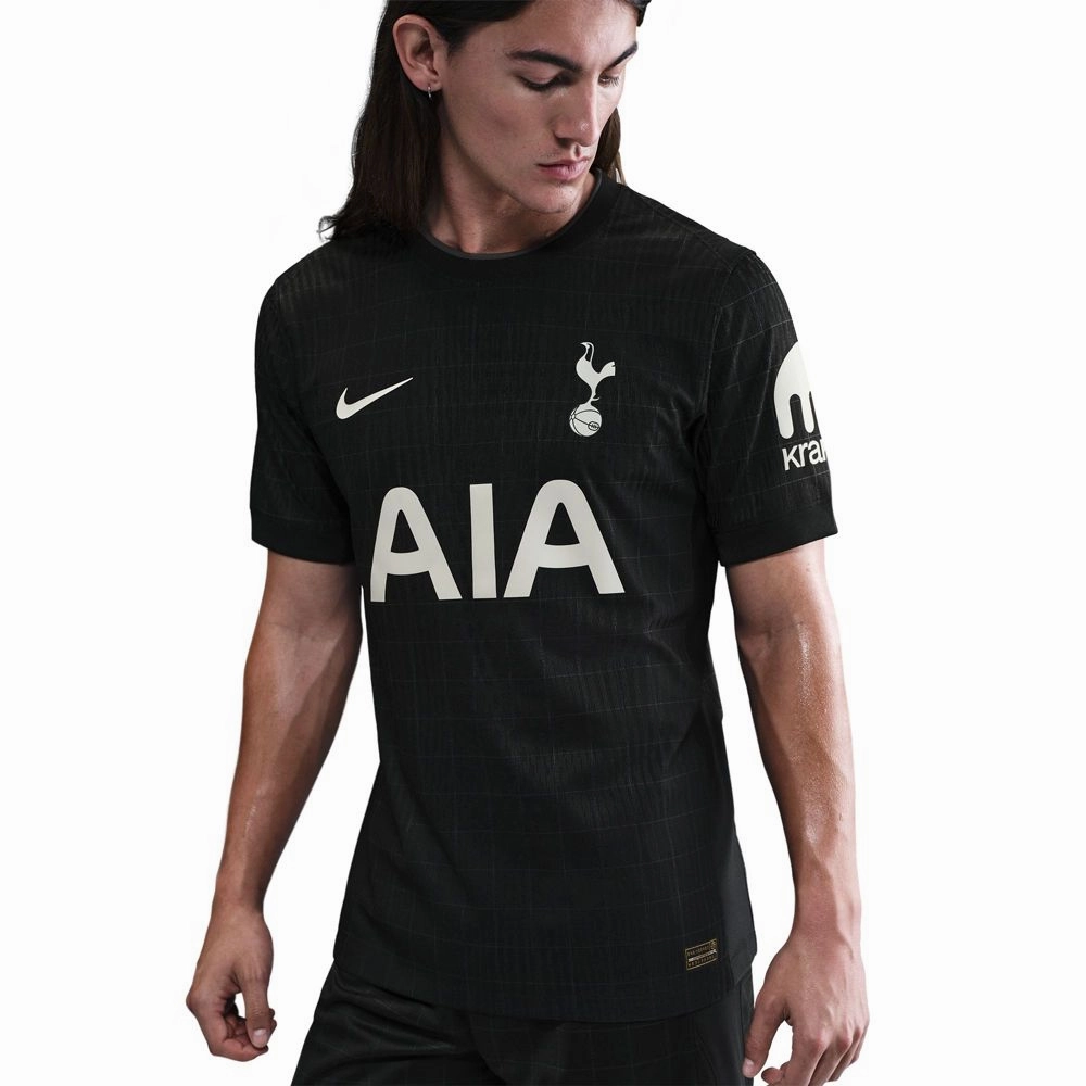 Nike Van de ven Tottenham Hotspur Authentic Away Jersey 25/26 w/ EPL Patch (Black/Iron) anti static coating Performance Driven Design