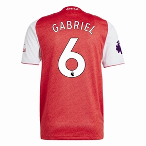 adidas Gabriel Arsenal FC Authentic Home Jersey 25/26 w/ EPL Patch (Better Scarlet/White All weather