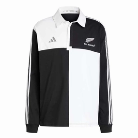 adidas - Men's All Blacks Rugby Culture Jersey (IZ0288) Smooth Texture Sweat Wicking