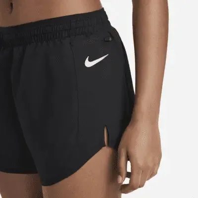 Womens Nike Tempo Luxe 3 Inch short - Black World Tone QuickDry