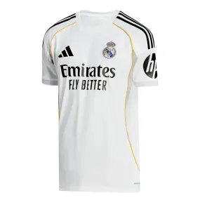 adidas - Men's Real Madrid 25/26 Home Jersey (JJ1931) No Resistance Wicking Performance Fabric