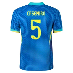 Nike Brazil Authentic Casemiro Away Jersey 24/25 Soar/Dynamic Yellow) Sweat Wicking
