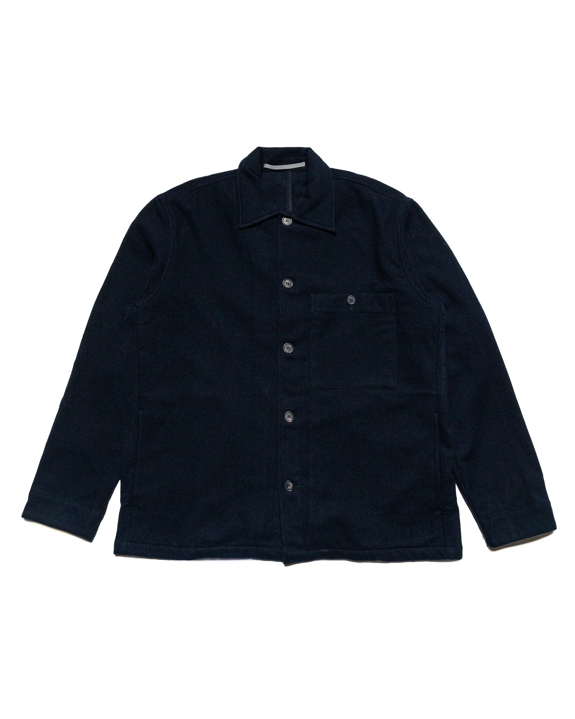 Student Essential Norse Projects Folke Wool Overshirt Dark Navy