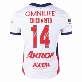 Puma Chivas Chicharito Away Jersey w/ Liga MX Patch 24/25 (Puma White) Fade Resistant Finish
