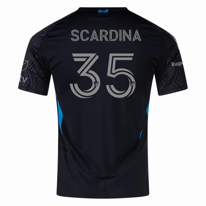 Low Friction Texturing Eco Friendly Fibers adidas Nick Scardina Charlotte FC Authentic Away Jersey 25/26 (Black)