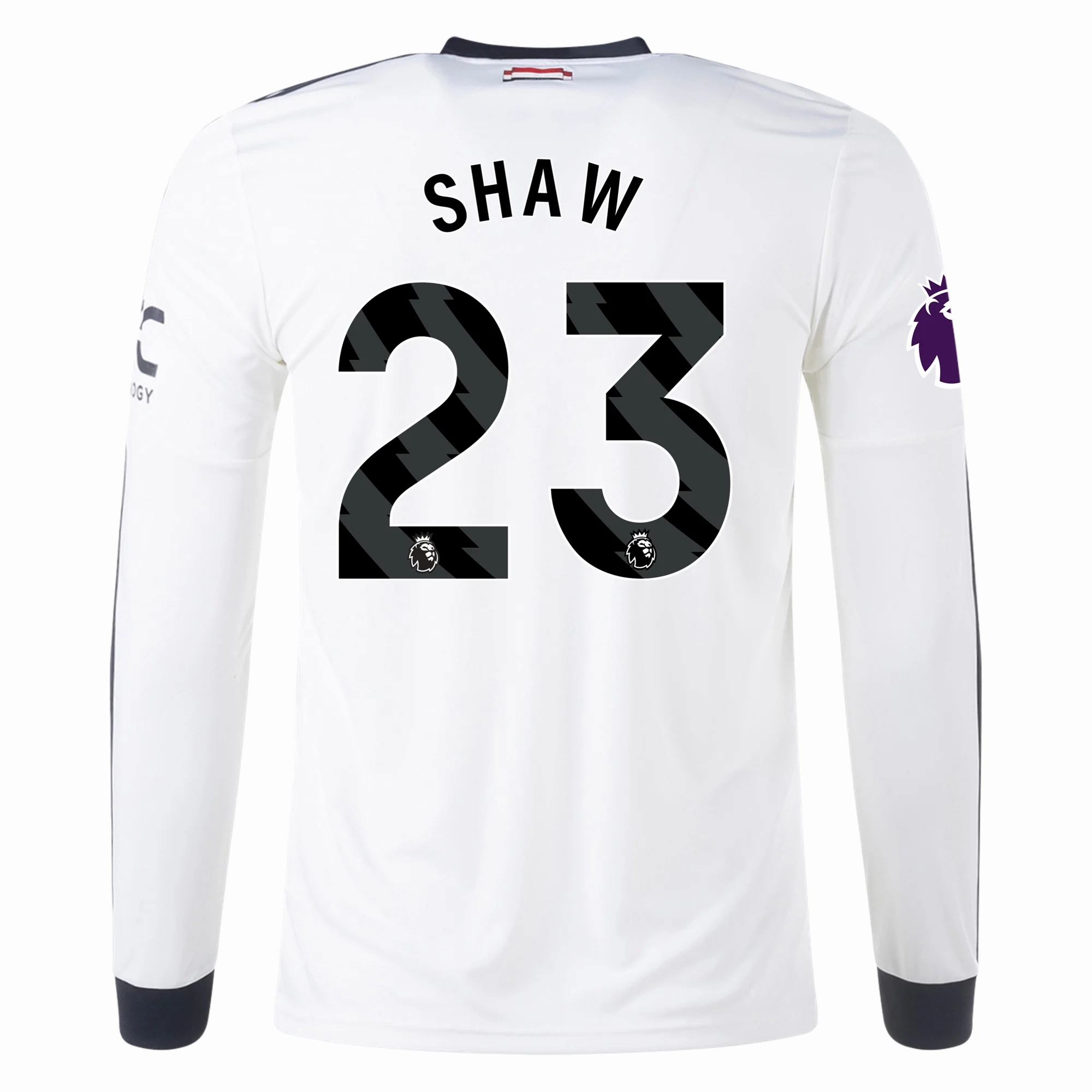 adidas Manchester United Luke Shaw Third Long Sleeve Jersey w/ EPL Patch 24/25 (Off White) Layered Mesh Inserts Wind Resistant Coating