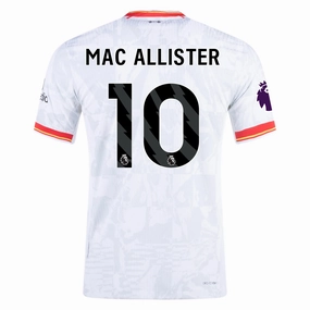 Nike Liverpool Authentic Alexis Mac Allister Third Jersey w/ EPL Patch 24/25 (White/Pure Platinum) Versatile Use