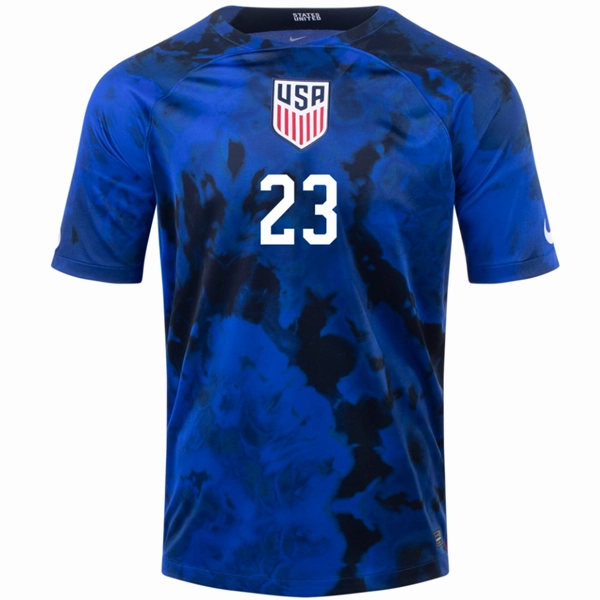 Relaxed Performance Nike United States Kellyn Acosta Away Jersey 22/23 (Bright Blue/White)