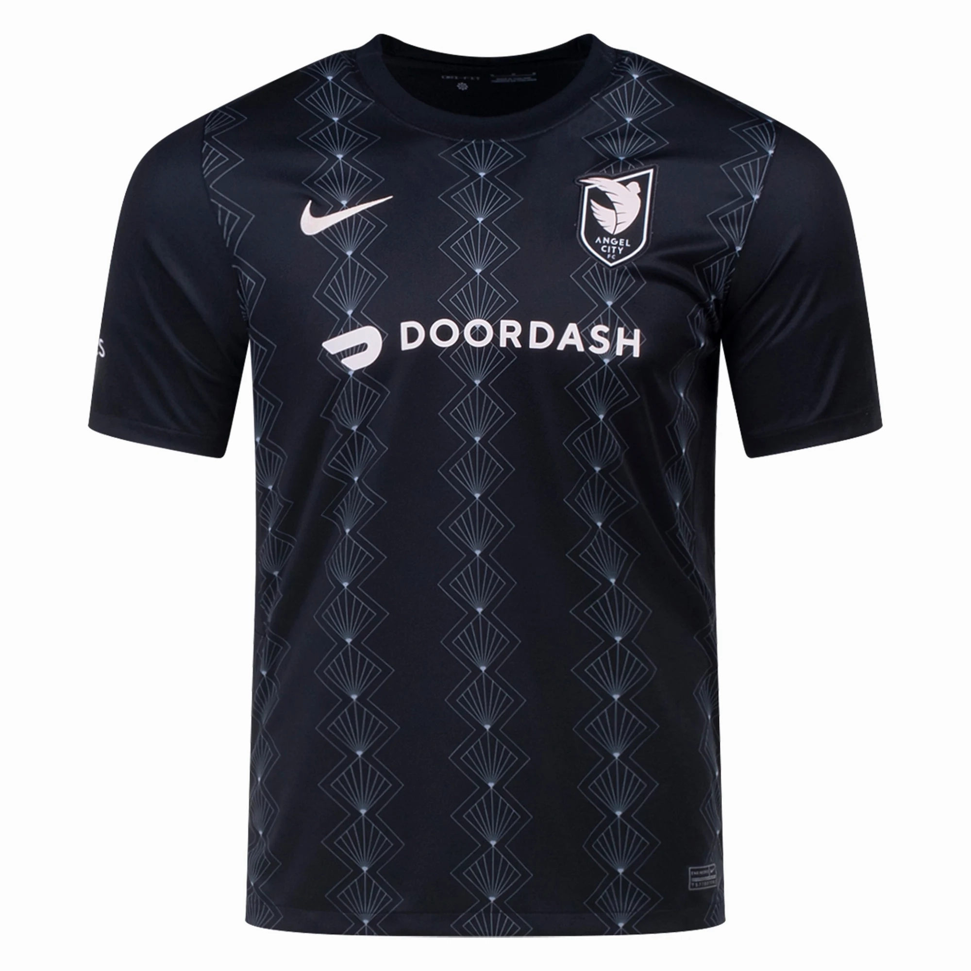Dynamic Ergonomic Fit Aerodynamic Cut Nike Mens Angel City Home Jersey 22/23 (Black/Flat Silver/Orange Pearl)
