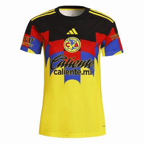 Reinforced Neckline adidas Womens Club America Home Jersey 25/26 (Yellow