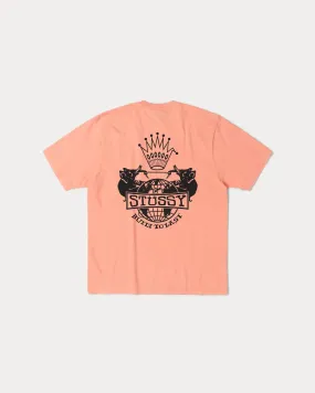 Smooth Yarn Spirit Core Stussy "Built to Last Pig. Dyed Tee" M - Sherbert