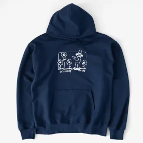 fit test Casual Wear Flower Guy Hoodie (Navy/White)