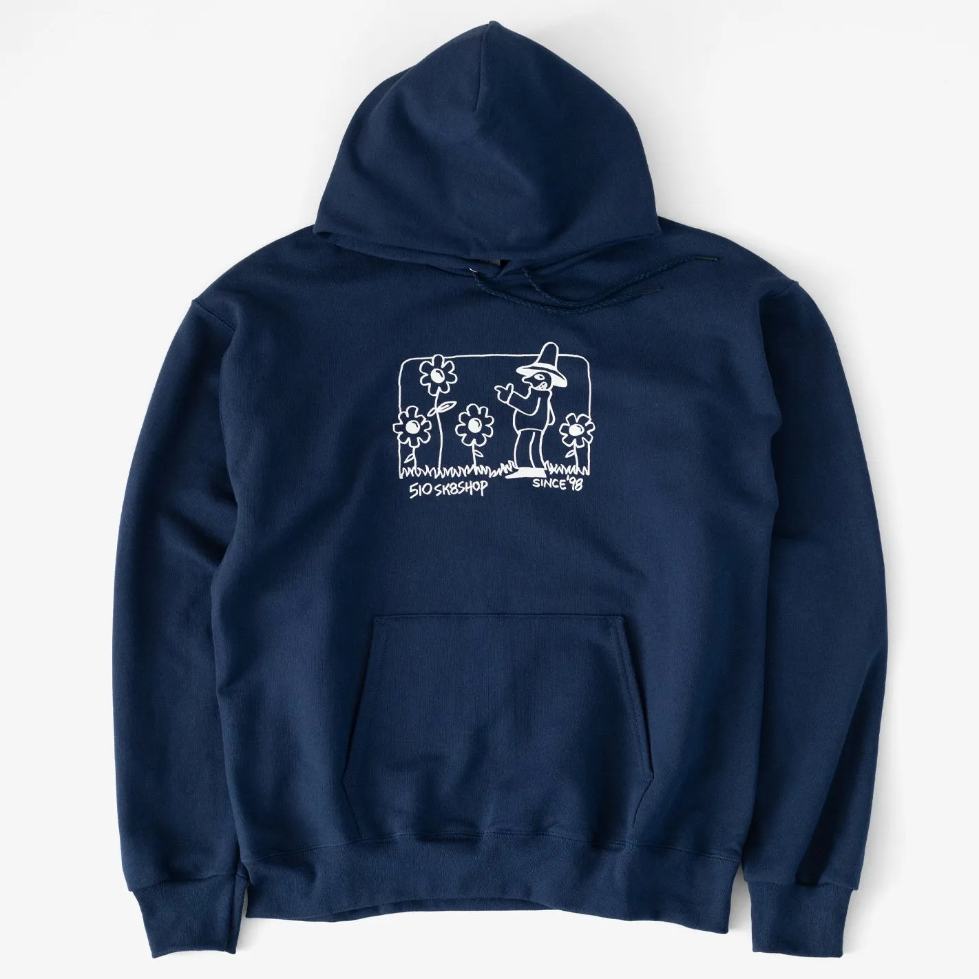fit test Casual Wear Flower Guy Hoodie (Navy/White)