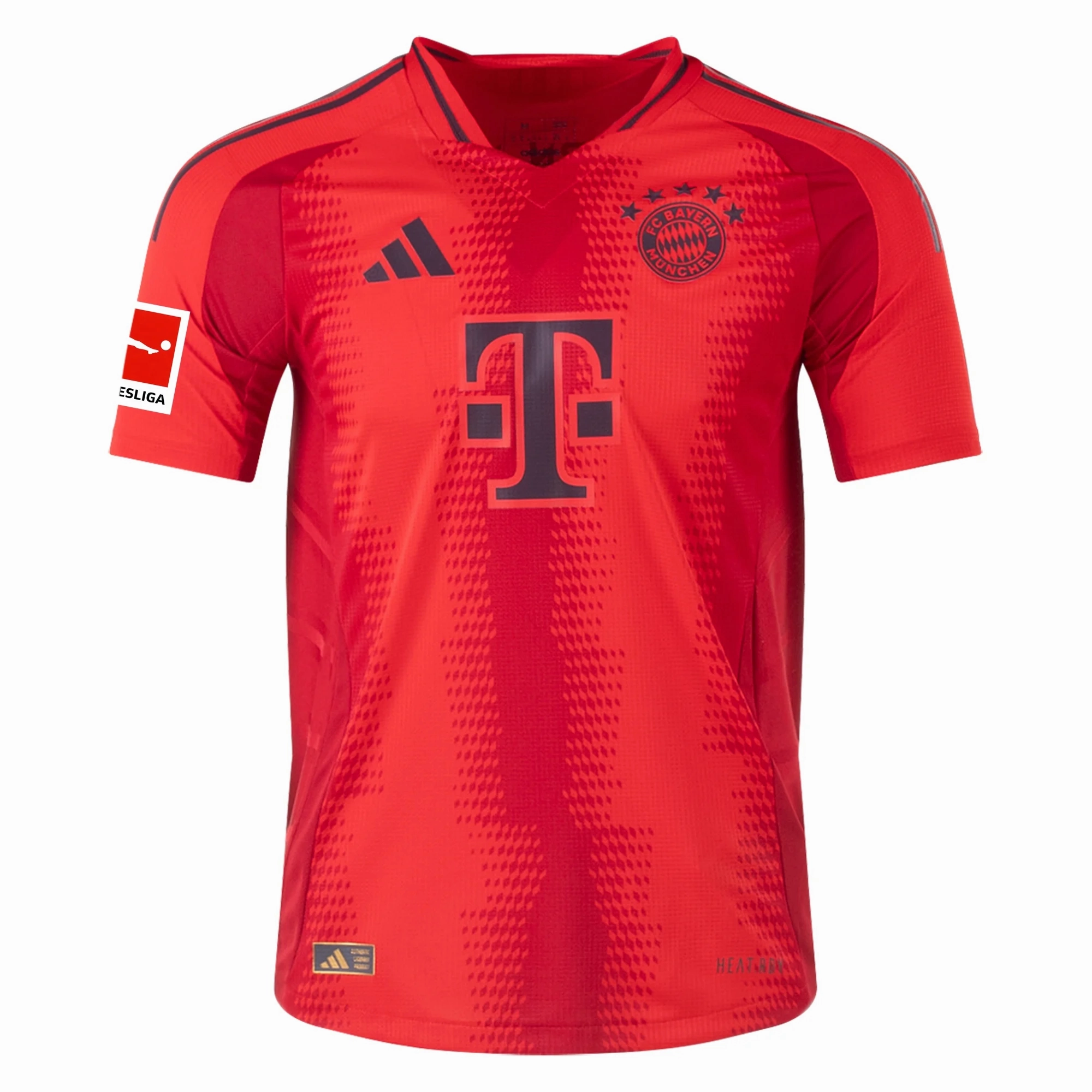 adidas Bayern Munich Authentic Leroy Sane Home Jersey w/ Bundesliga Patch 24/25 (Red) Hygroscopic Fiber Blend Urban Run