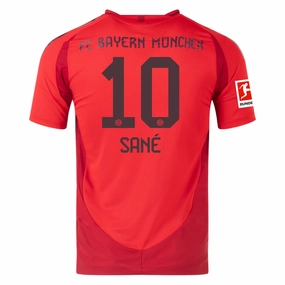 Elastic Cuff Retention adidas Bayern Munich Authentic Leroy Sane Home Jersey w/ Bundesliga Patch 24/25 (Red)