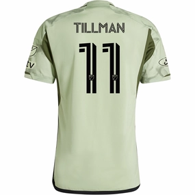 Weather Neutral adidas LAFC Authentic Timothy Tillman Away Jersey w/ MLS   Apple TV   Ford Patches 24/25 (Magic Lime)