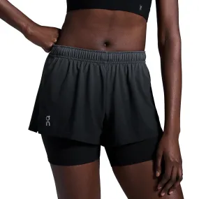 Womens On Running Pace Shorts KnotFree Tailoring Snow Core