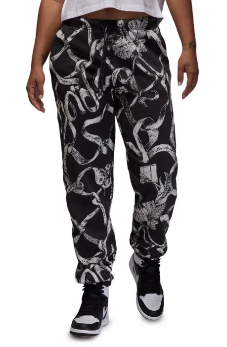 Jordan "Brooklyn Fleece Printed Pants" W - Off Noir / Black AntiStaticTechnology