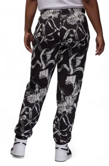 Simple Layering Active Ease Jordan "Brooklyn Fleece Printed Pants" W - Off Noir / Black