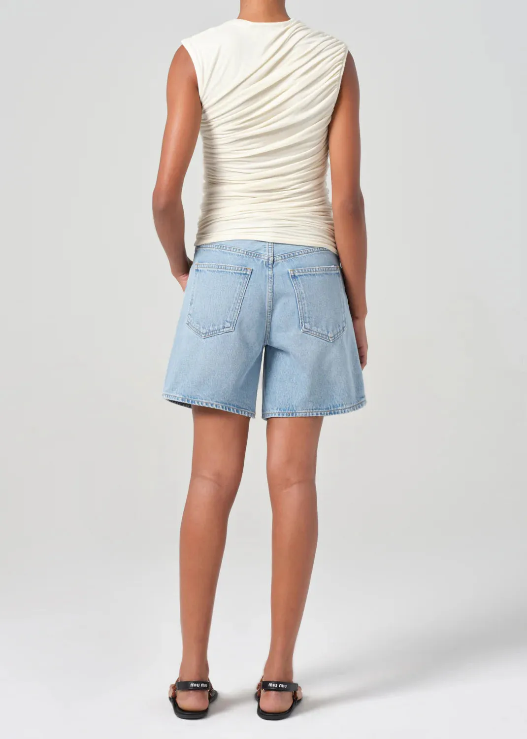 NonChafingEdges Heat Safe AGOLDE "Dame Short High Rise Baggy" W - Coax
