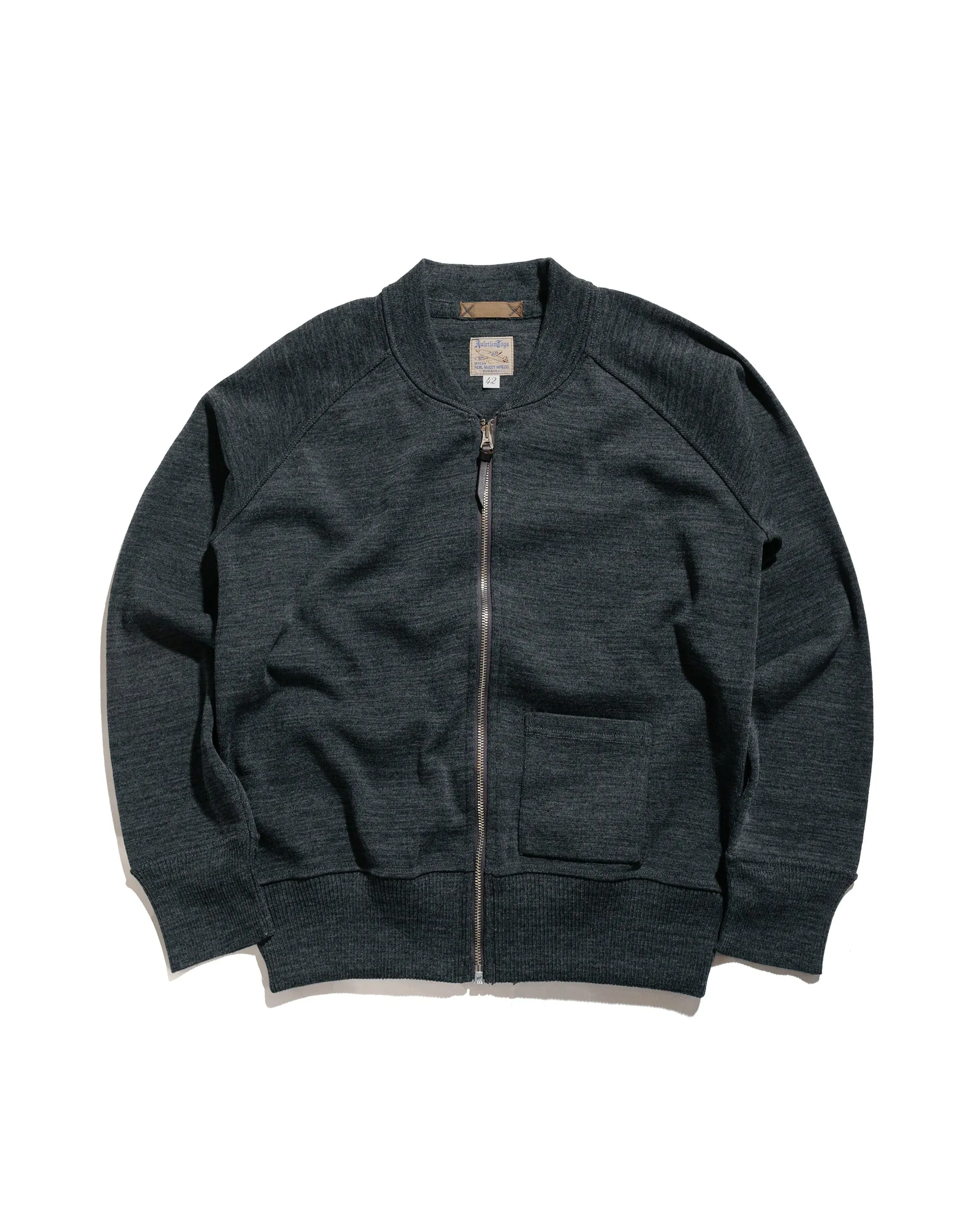 The Real McCoy's MC24106 Winter Aviation Sweater Gray product group cooperation