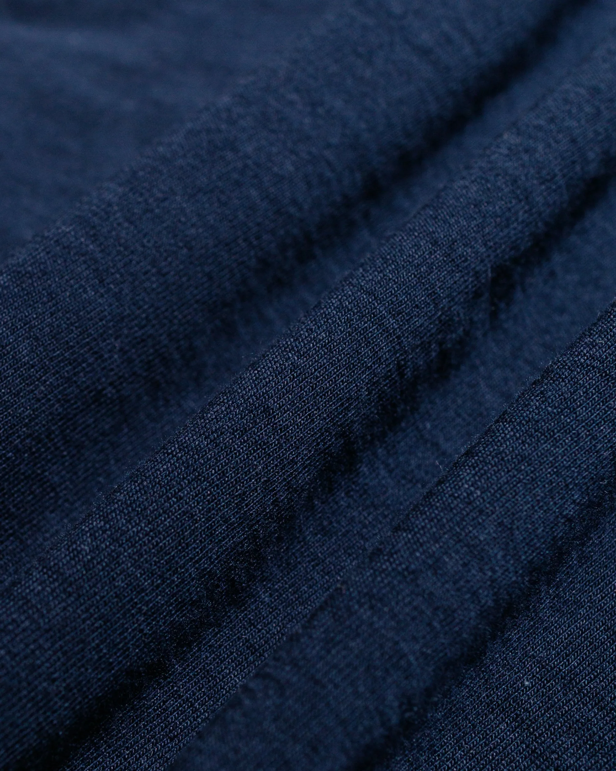 Reinforced Shoulders Comfortable Style Merz B. Schwanen 1950s Loopwheeled T-Shirt Ink Blue