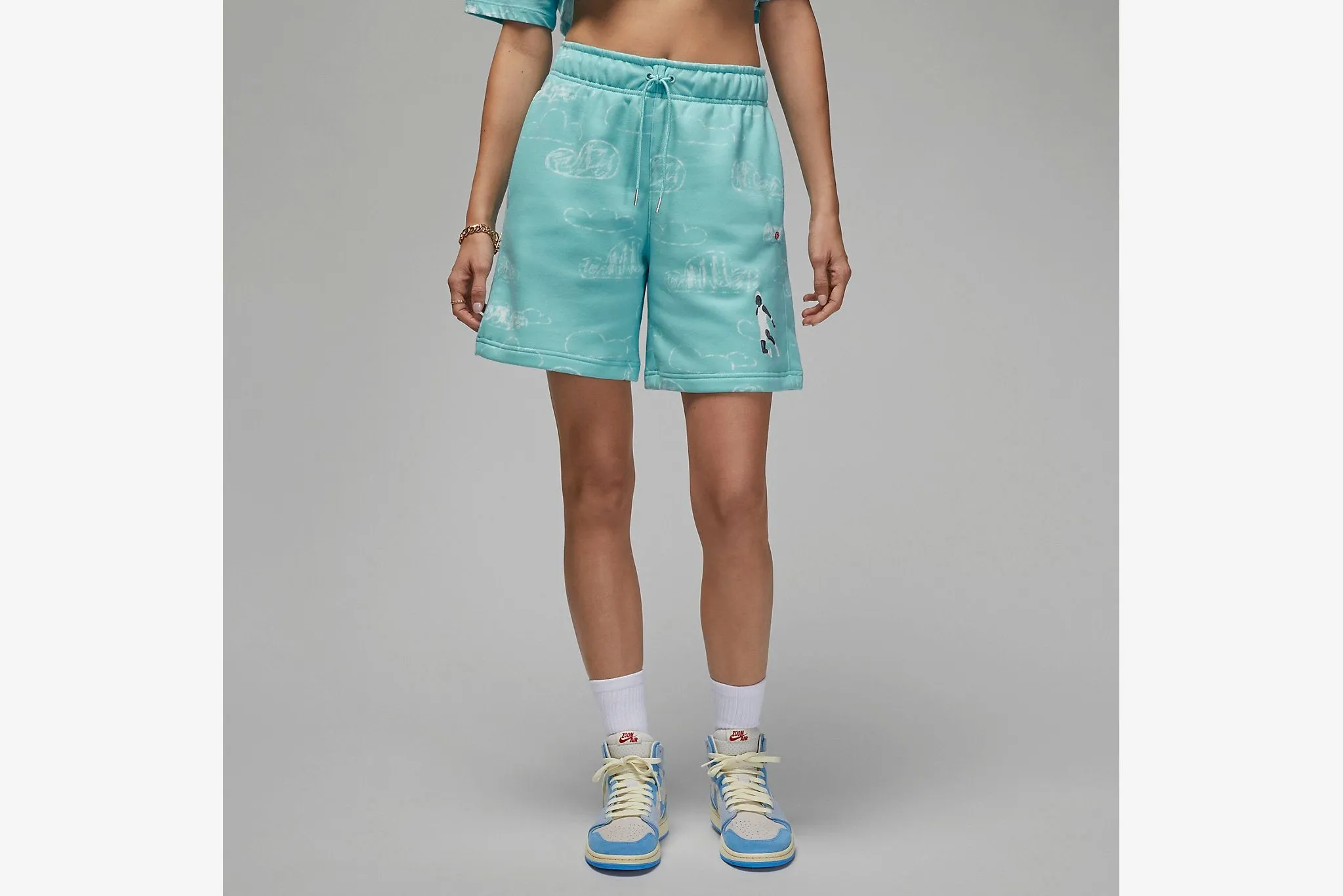 Active clothing Jordan "Artist Series by Parker Duncan Fleece Short" W - Bleached Aqua