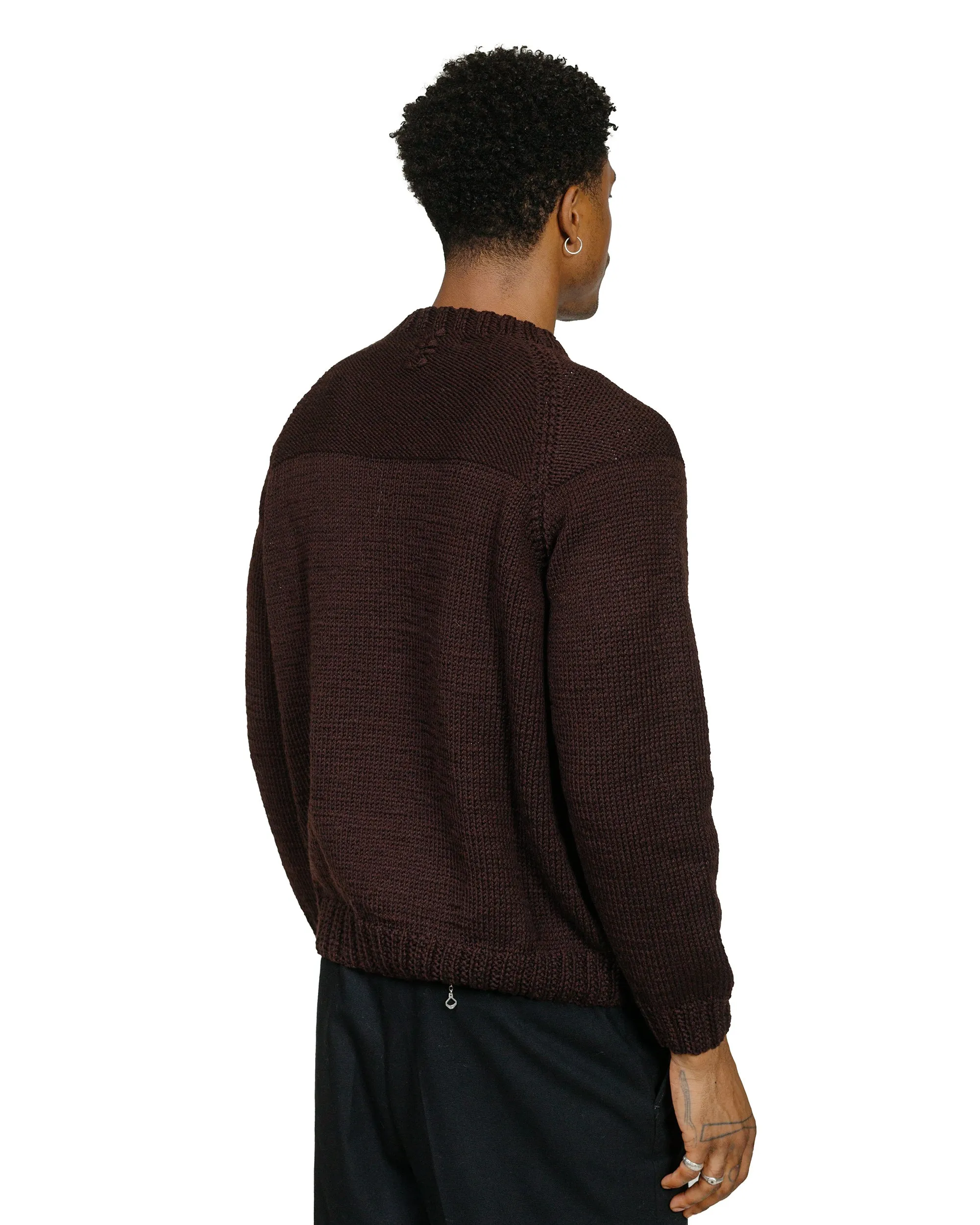 Soft Texture CASEY CASEY Mix Stitch Jumper Wooly Brown