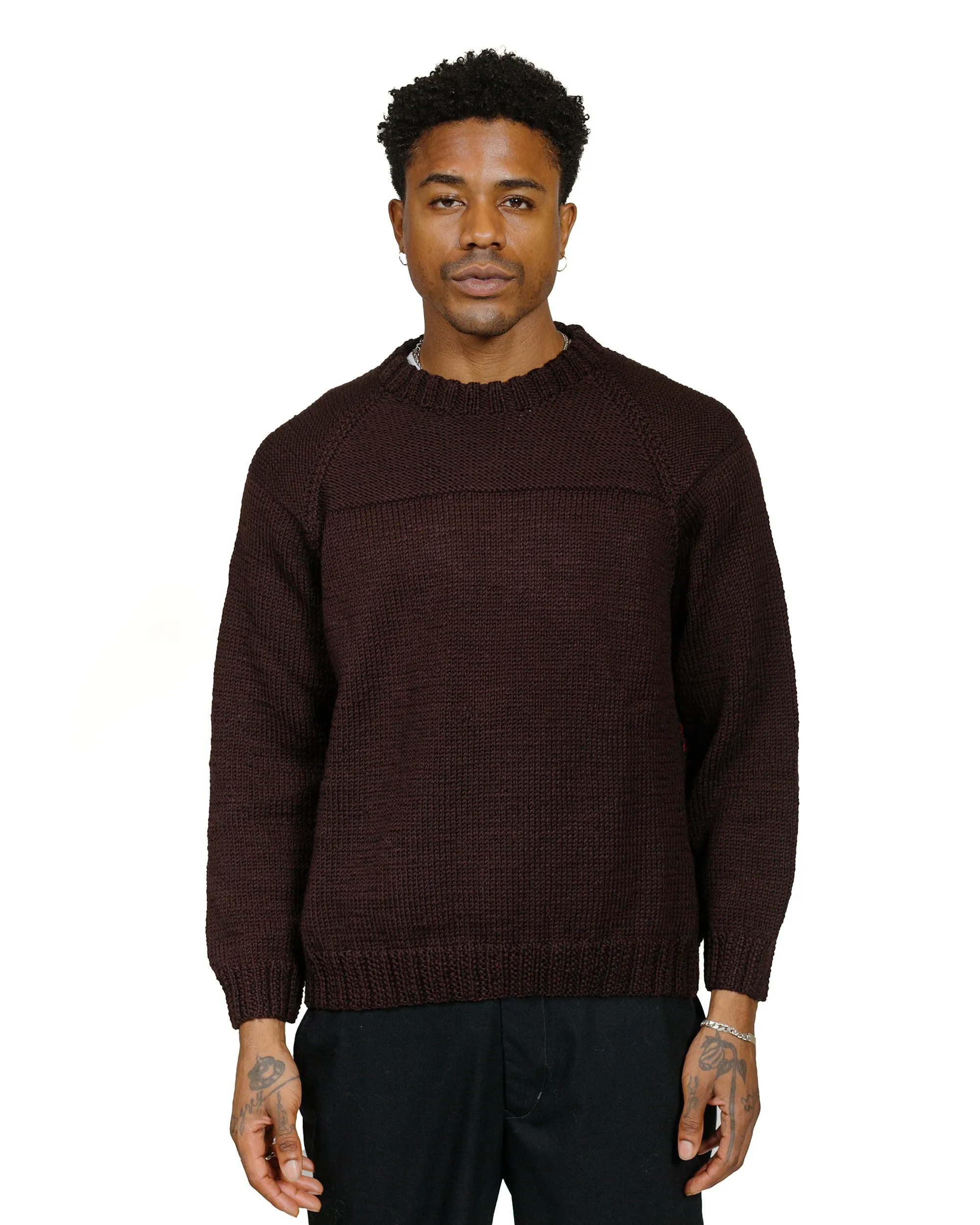 product innovation potential CASEY CASEY Mix Stitch Jumper Wooly Brown