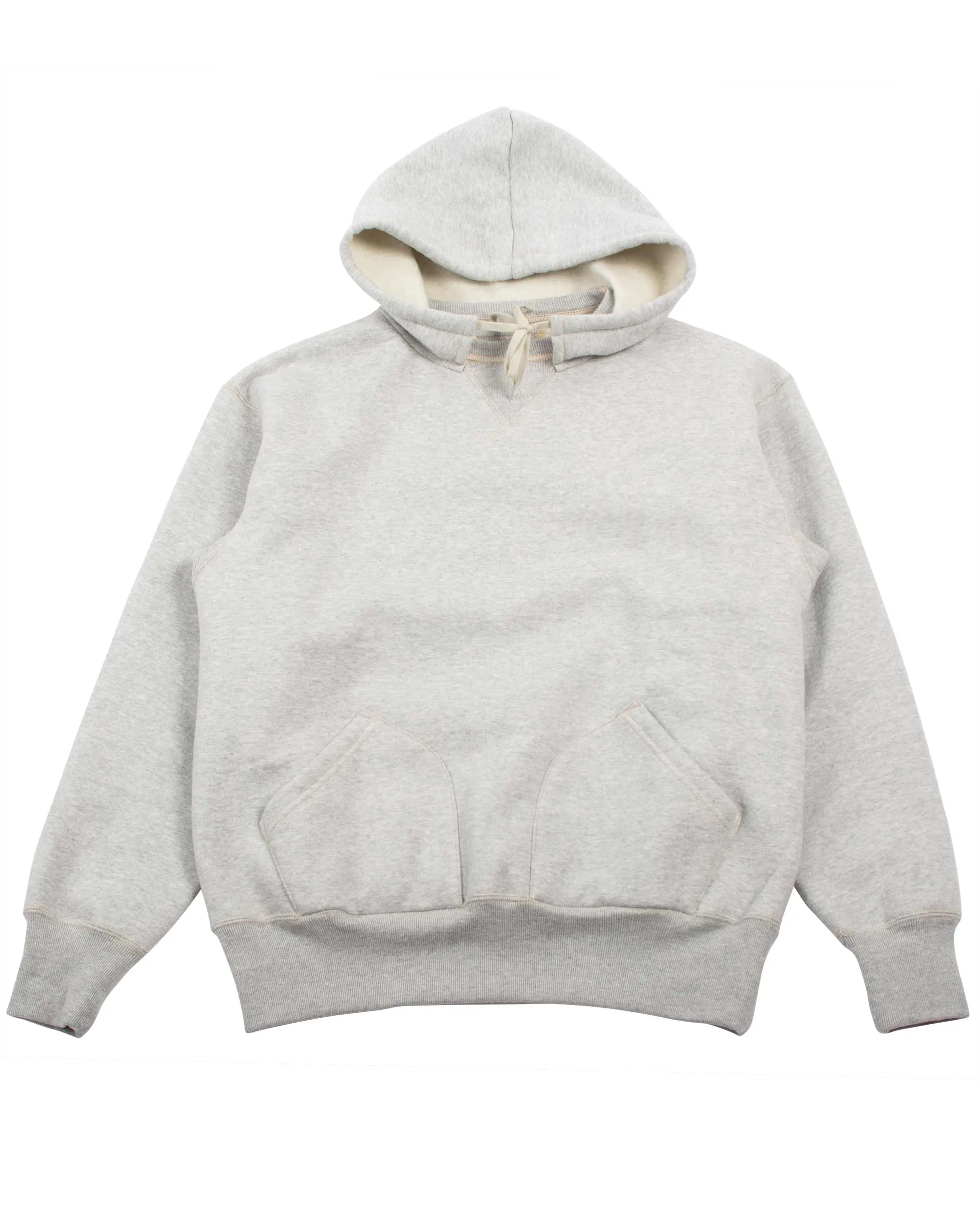 Smart Casual The Real McCoy??s MC21106 13 oz. Wool Loopwheel Hooded Sweatshirt Medium Grey