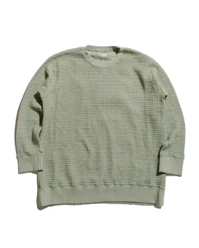ts(s) Crew Neck Sweatshirt Cotton/Polyester Russell Knitting Jersey Pistachio Comfortable fit