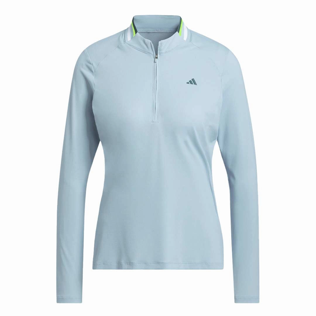 adidas - Women's Ultimate365 Tour Long Sleeve Mock Polo (HY7203) Light Diffusion Knit No Chafe