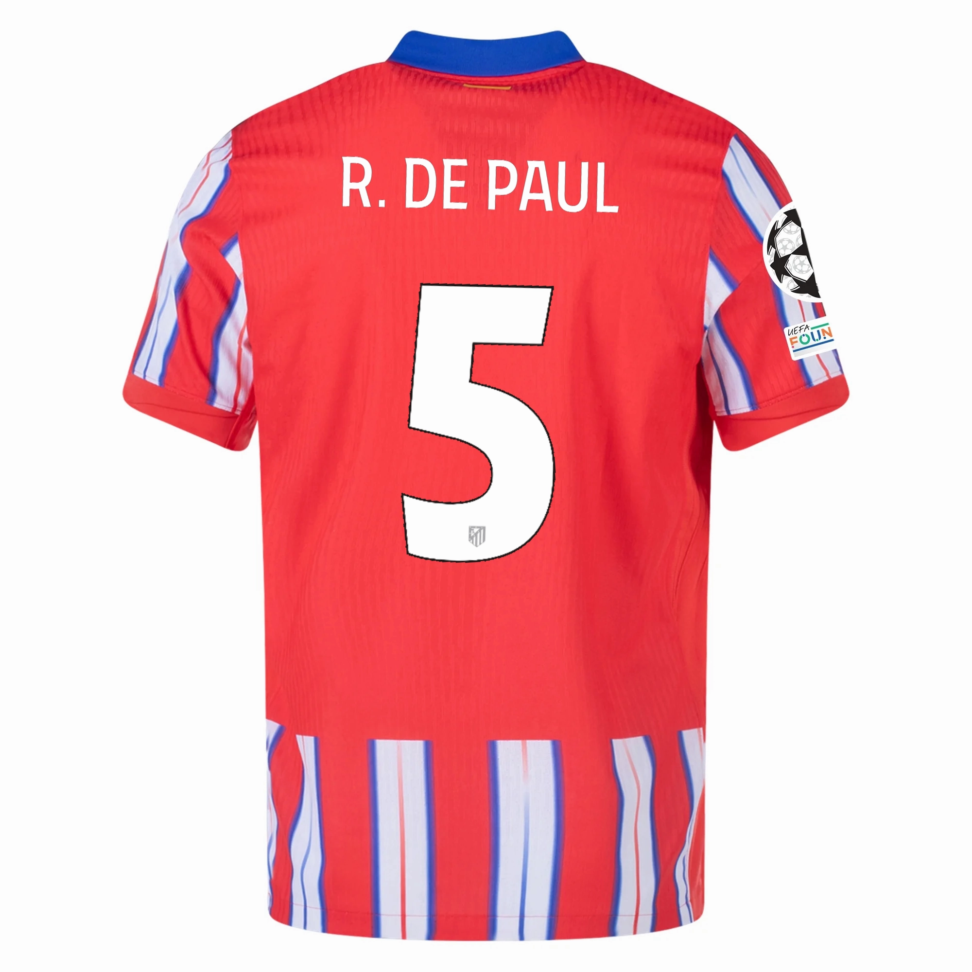 Nike Atletico Madrid Authentic Rodrigo De Paul Home Jersey w/ Champions League Patches 24/25 (Hyper Royal/Light Crimson/White) Sustainable production Comfortable Layers