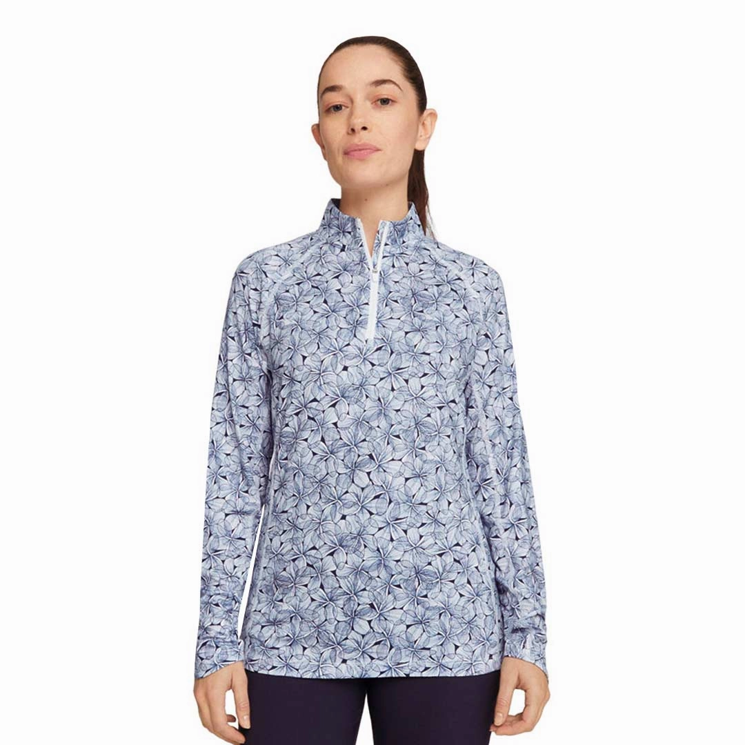 Fluid Fabric Muscle Friendly Puma - Women's You-V Plumeria 1/4 Zip Sweater (622788 01)