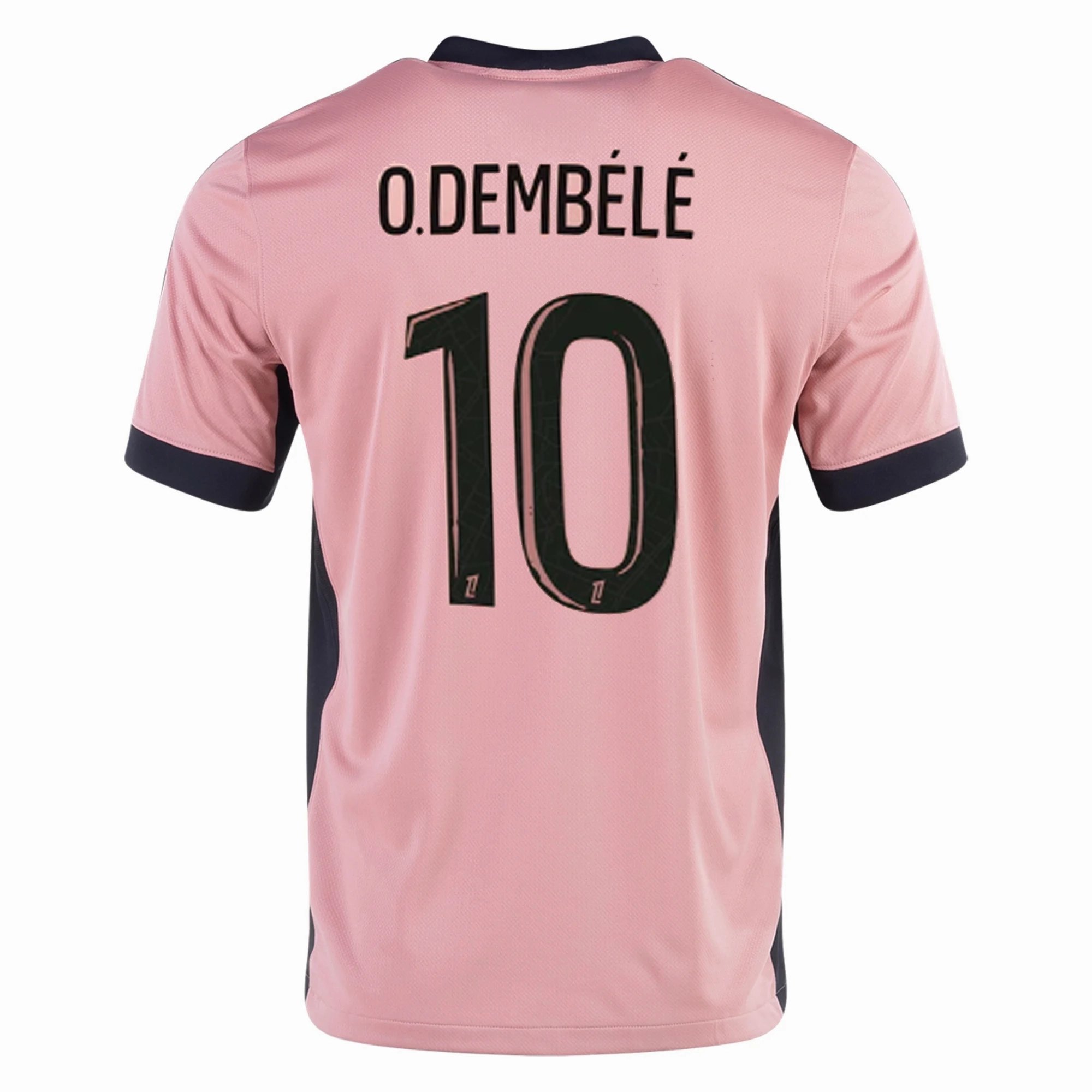 Nike Paris Saint-Germain Ousmane Demb??l?? Third Jersey 24/25 (Rust Pink/Black) Active Wear Adjustable Hem